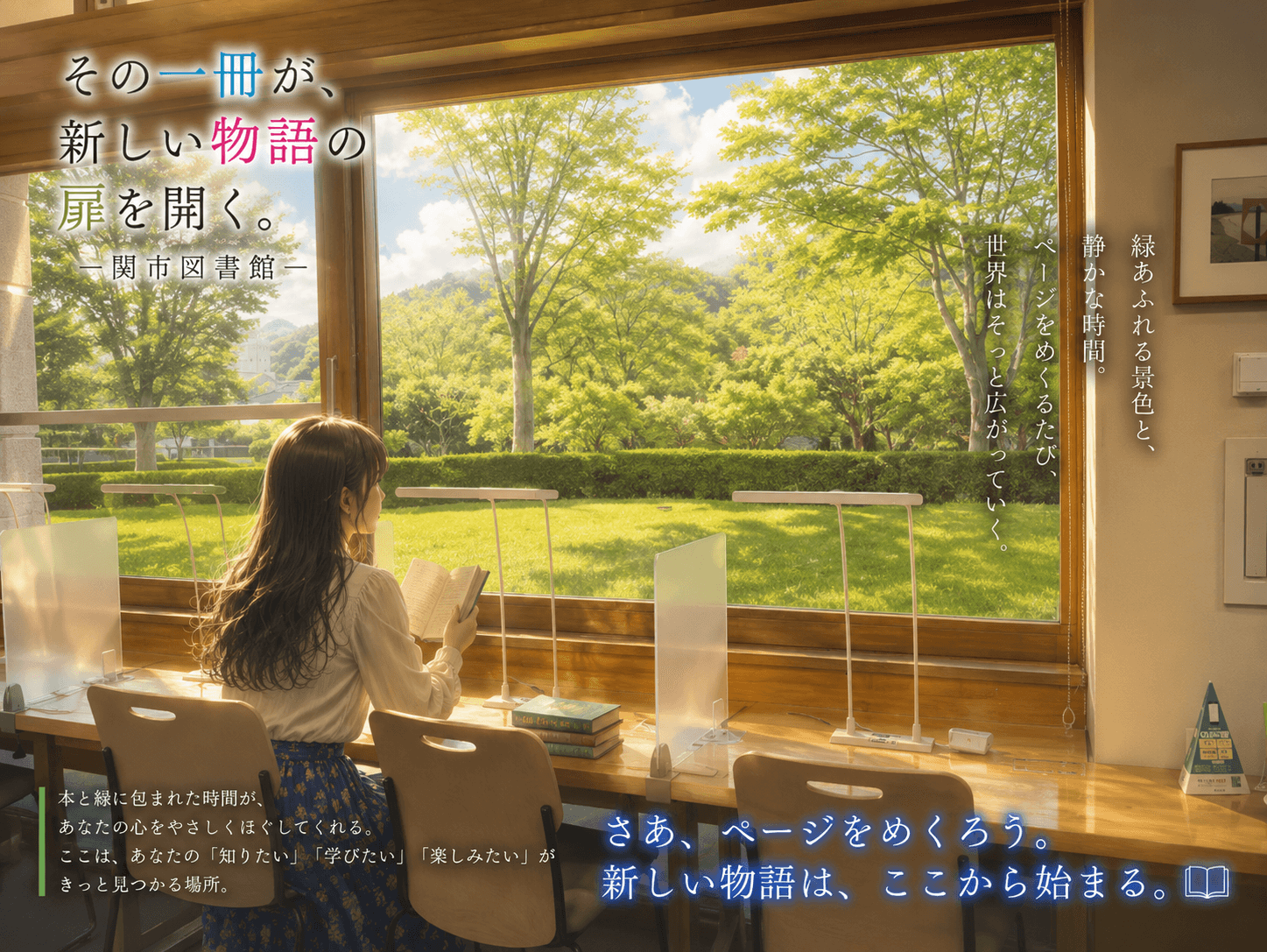 刀剣と刃物の資料コーナーがある関市立図書館のイメージ